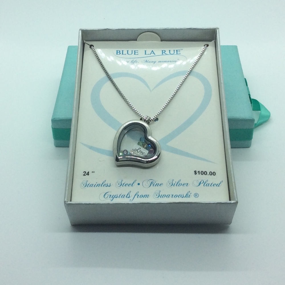 BLUE LA RUE heart locket pendant